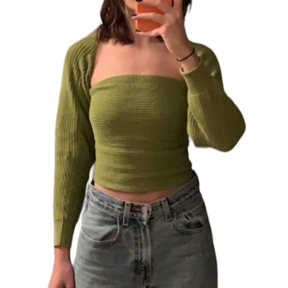 gimaguas green wrap sweater